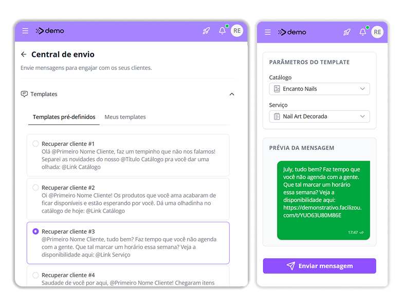 CRM para nail designer gerenciando clientes e relacionamento