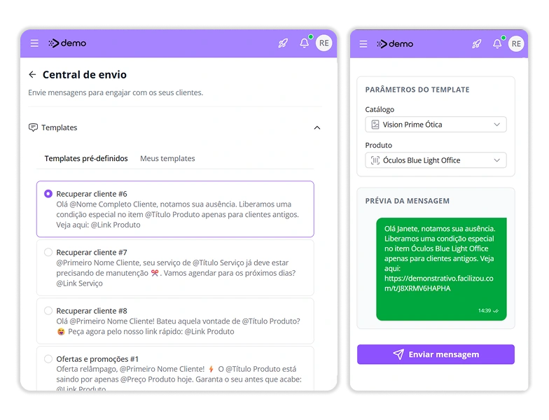 CRM para gestão de clientes de ótica